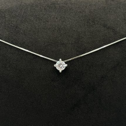 Collana Chi Mi Ama Punto Luce Argento 925 Swarovski