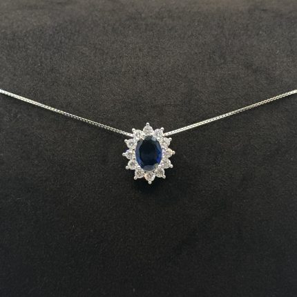 Collana Chi Mi Ama Argento 925 Swarovski