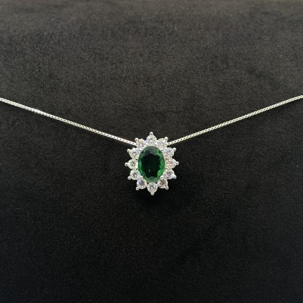 Collana Chi Mi Ama Argento 925 Swarovski