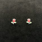 Orecchini Disney Rosa Argento Sterling Smaltato