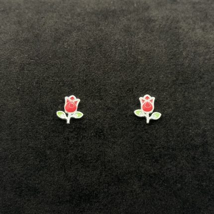 Orecchini Disney Rosa Argento Sterling Smaltato