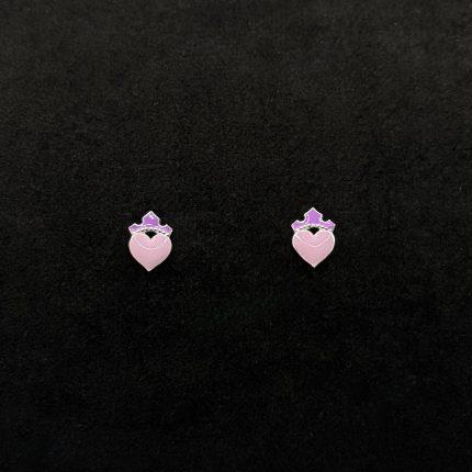 Orecchini Disney Cuore Argento Sterling Smaltato