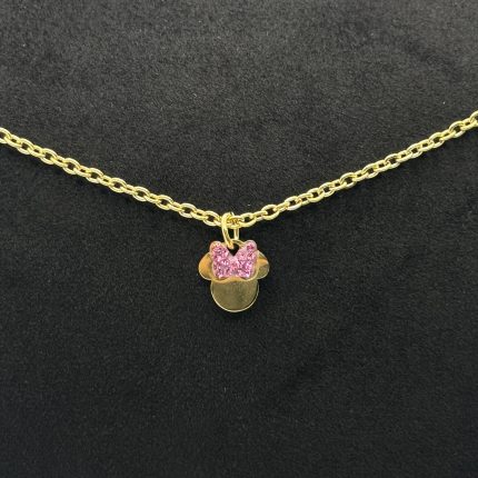 Collana Disney Minnie Argento Sterling Swarovski