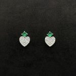 Orecchini Moon Cuore Argento 925 Swarovski