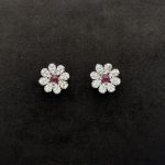 Orecchini Moon Fiore Argento 925 Swarovski