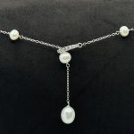 Collana Bluamante Pendente Argento 925 Swarovski Perle Coltivate Acqua Dolce