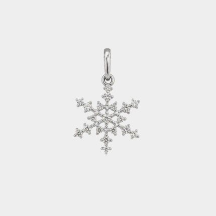 Ciondolo Stroili Fiocco di Neve Oro Bianco 9 kt Swarovski