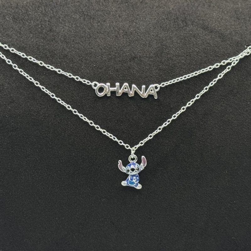 Collana Disney Stitch Argento Sterling Smaltato