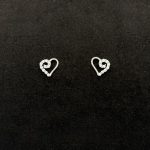 Orecchini Stroili Cuore Oro Bianco 9 kt Swarovski