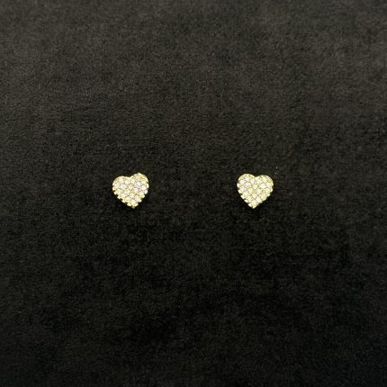 Orecchini Stroili Cuore Oro Giallo 9 kt Swarovski