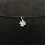 Ciondolo Stroili Quadrifoglio Oro bianco 9 kt Swarovski