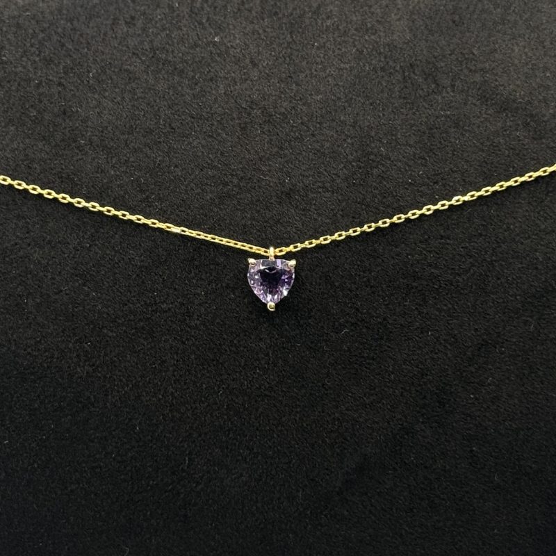 Collana Stroili Cuore Oro Giallo 9 kt Ametista
