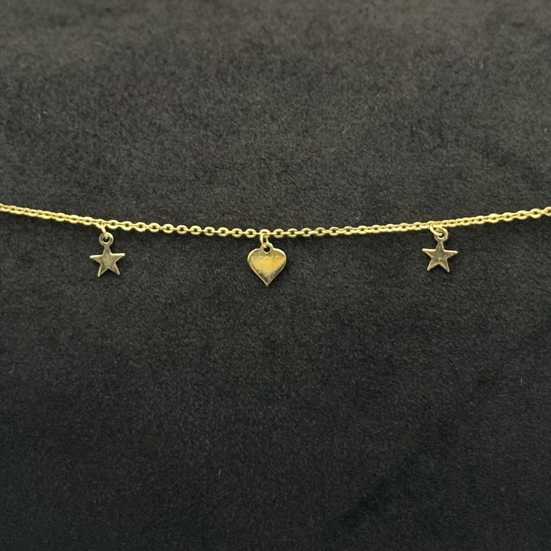 Bracciale Stroili Cuori e Stelle Oro Giallo 9 kt