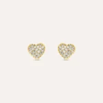 Orecchini Stroili Cuore Oro Giallo 9 kt Swarovski