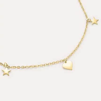 Bracciale Stroili Cuori e Stelle Oro Giallo 9 kt