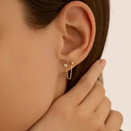 Stroili Yellow Gold 9 kt Swarovski Drop Earring