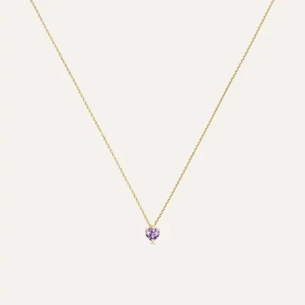 Collana Stroili Cuore Oro Giallo 9 kt Ametista