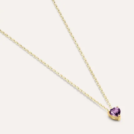 Collana Stroili Cuore Oro Giallo 9 kt Ametista