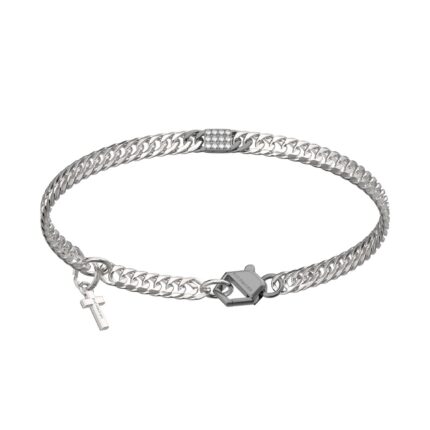 -Bracciale Richmond in Titanio e Diamanti di laboratorio