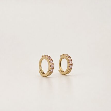 Orecchini Stroili Cerchietti Oro Giallo 9 kt e Swarovski