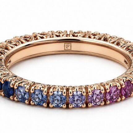 Eternel Fegadoli Oro Rosé 18 kt e Zaffiri Colorati