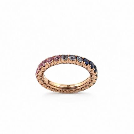 Eternel Fegadoli Oro Rosé 18 kt e Zaffiri Colorati