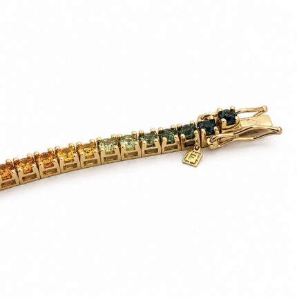 Tennis Fegadoli Oro Giallo 18 kt e Zaffiri