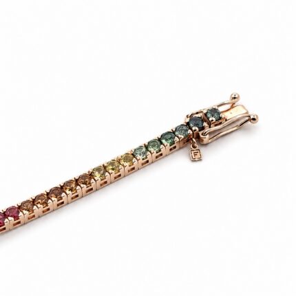 Tennis Fegadoli Oro Rosè 18 kt e Zaffiri