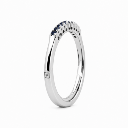 Veretta Fegadoli Oro Bianco 18 kt e Zaffiri