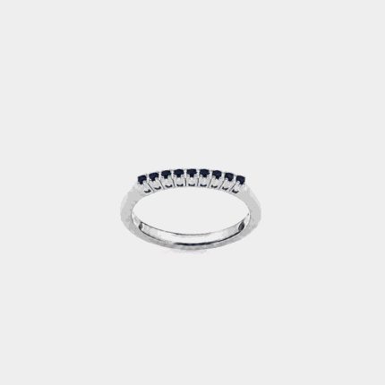 Veretta Fegadoli Oro Bianco 18 kt e Zaffiri